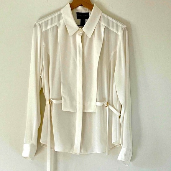 Frank Lyman Off-White Blouse NWT Size 16 - Picture 8 of 10